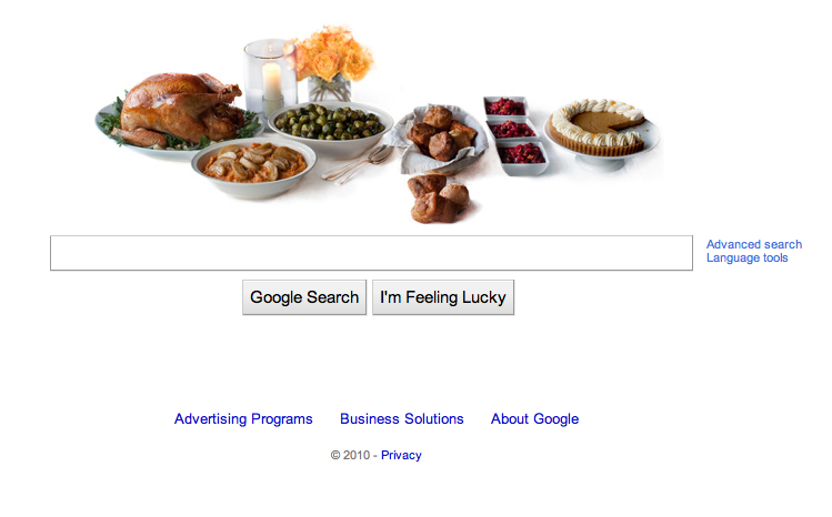google images thanksgiving. Happy Thanksgiving 2010 from Google. Google Thanksgiving Doodle 2010